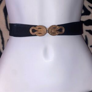 Black and gold vintage belt